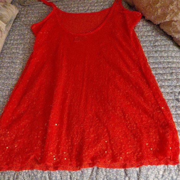 Dresses & Skirts - Red Sequin Sleeveless Top